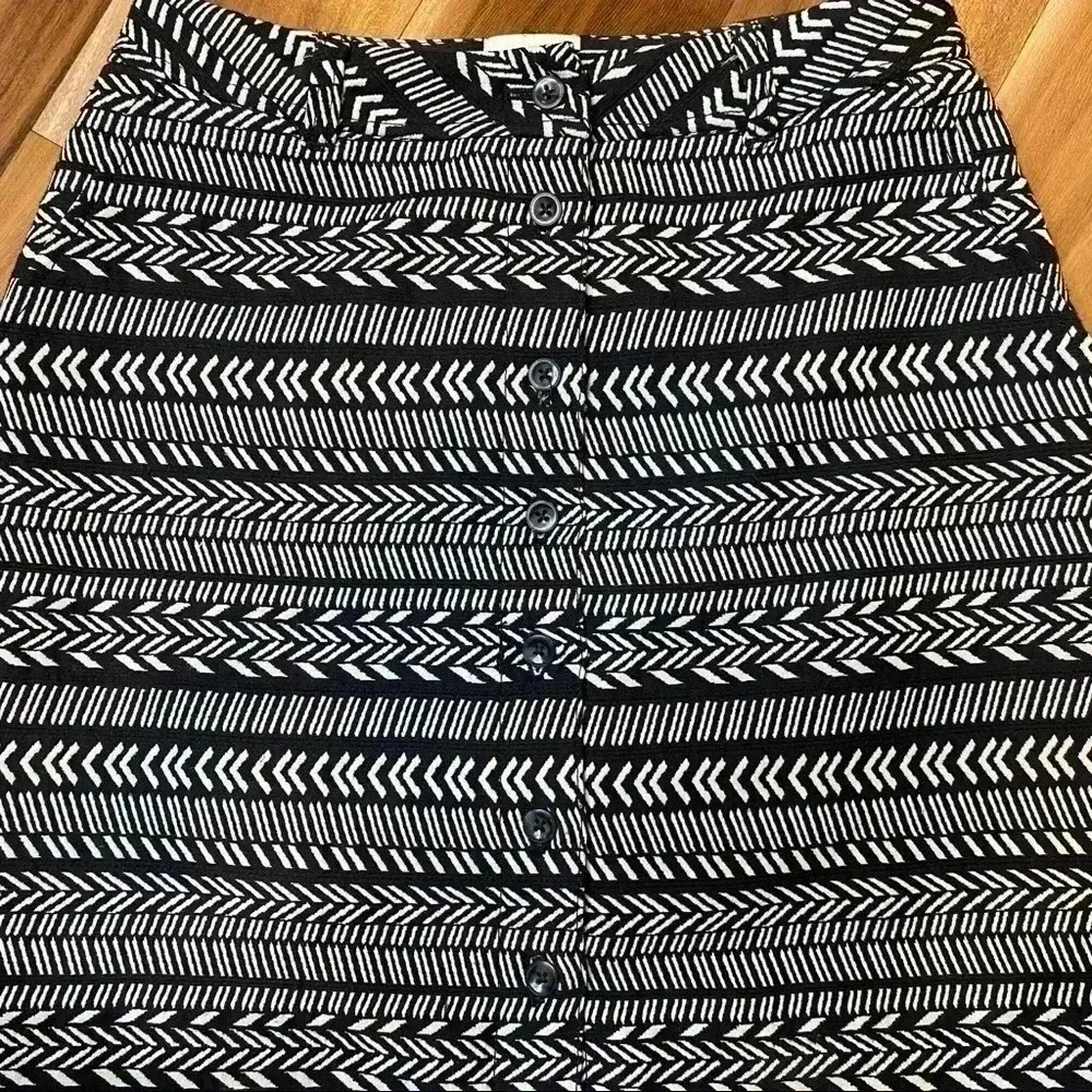 Maeve Tribal Print Black & White Skirt Size 8​​